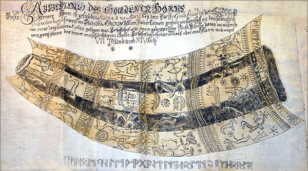 Schéma du détail d'une des cornes.